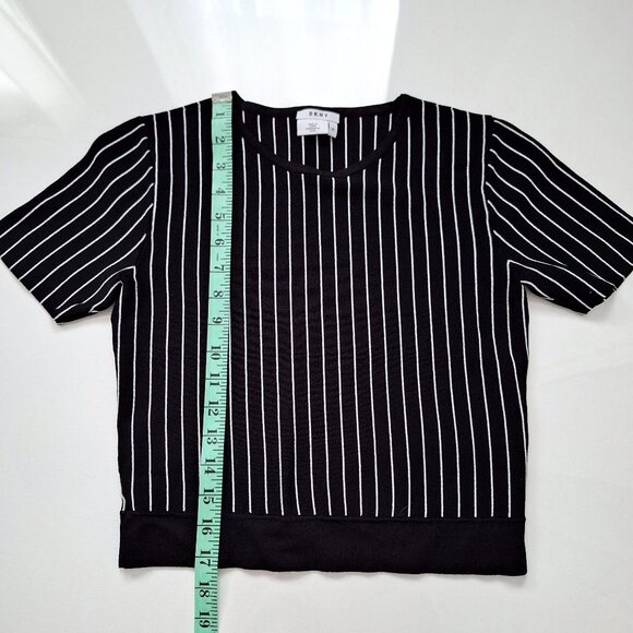 DKNY Black and White Striped Top - Picture 6 of 6